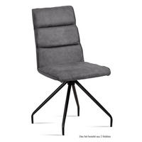 ESSZIMMERSTUHL (2er-Set) Devnet 47x92x60 Schwarz/Grau - Schwarz/Grau, Kunststoff (60/92/47cm) - 58aufmkessel