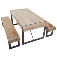 ESSZIMMERGARNITUR Eiche hell 3er-Set - Eiche Artisan, Holz (160/80/90cm) - MCW