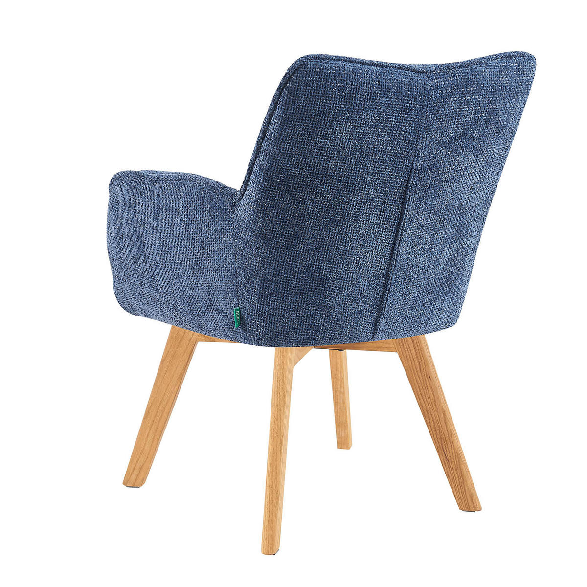 DREHSTUHL Mika-Ella - Honigeiche/Blau, Eichenholz/Holz (59/84/66cm) - DUBI Möbel