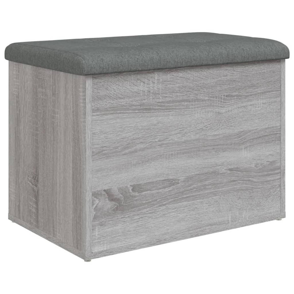 SITZBANK Jona mit Stauraum Grau Sonoma 62x42x45 cm - Grau, Holz (62/45/42cm) - DELUKE