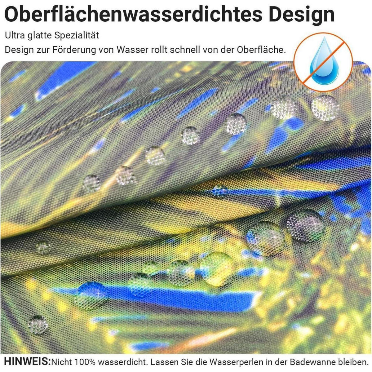 DUSCHVORHANG Strand 180 x 180 cm Wasserabweisend Textil - Multicolor, Textil (180/180cm)