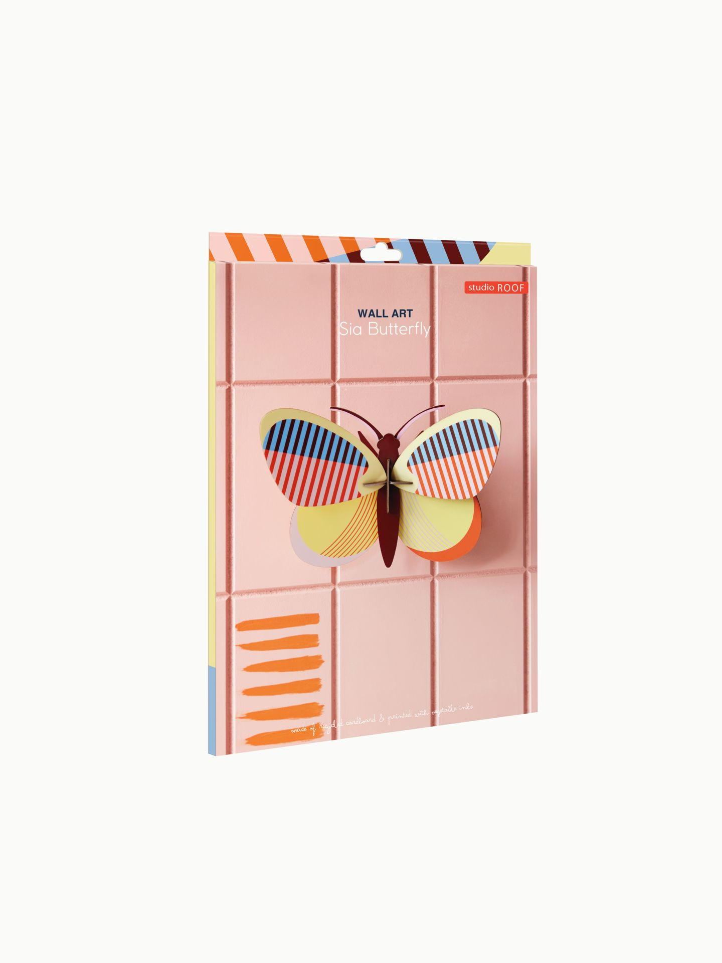 WANDDEKO Moderner Falter 7.5/16 cm - Multicolor, Wellpappe (7.5/16/23cm) - KUNSTLOFT