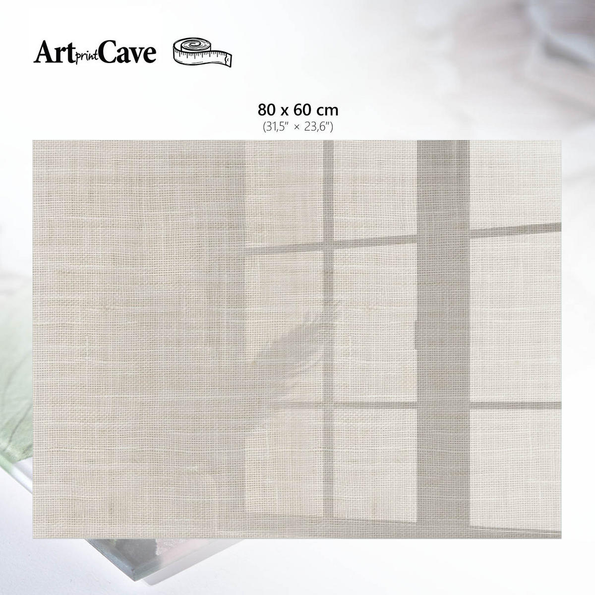 GLASPLATTE 80x60 cm – Beige Textur - Beige, Glas (0.4/80/60cm) - ArtPrintCave