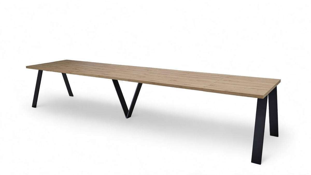 ESSTISCH XXL Lungo ausziehbar 130-405/90/75 cm - Eiche Artisan, Holzwerkstoff (130/90/75cm) - Endo-Moebel