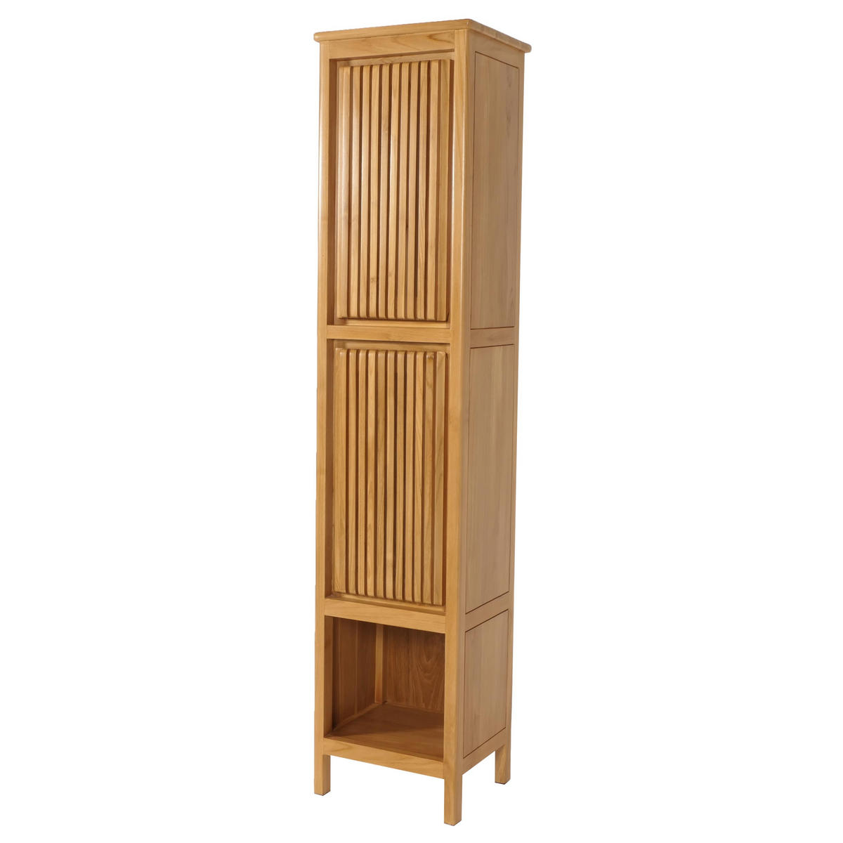 TEAK-HOCHSCHRANK Braun - Braun, Holz (41/181/35cm) - MCW