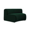 SOFAELEMENT Samt Stoff Grün - Dunkelgrün/Schwarz, Kunststoff/Textil (147/70/89cm) - Makamii