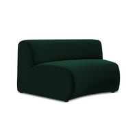 SOFAELEMENT Samt Stoff Grün - Dunkelgrün/Schwarz, Kunststoff/Textil (147/70/89cm) - Makamii