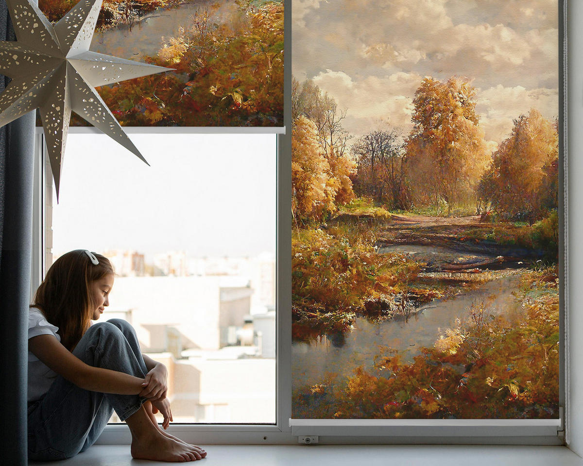 VNÚTORNÁ roleta - okenná roleta - roleta - 60x140 cm - Kĺb - oranžová, plast (60/140/0.5cm) - TULUP
