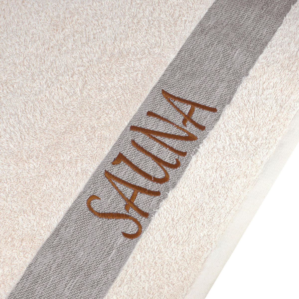 SAUNAKILT Herren Natur, Lima Saunahandtuch mit Klettverschluss - Naturfarben, Textil (140/55cm) - Lashuma