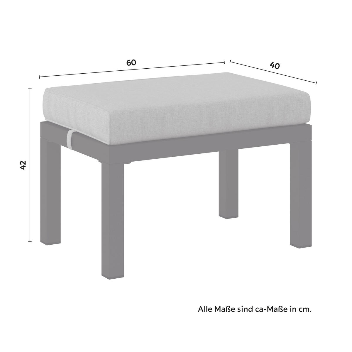 DININGLOUNGESET Pergolina Cremeweiß Metall/Outdoorstoff - Creme, Metall - Bessagi Garden