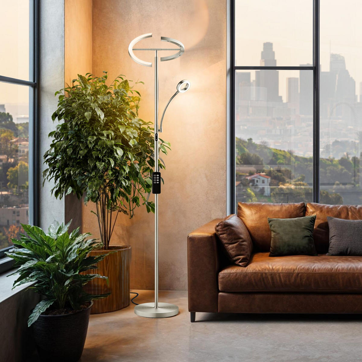 DECKENFLUTER Auralis,31,5 x 188 cm ,Nickel matt - Nickelfarben, Metall (31.5/31.5/188cm) - tectake