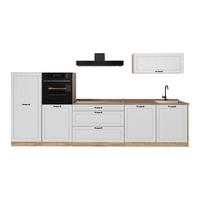 KUCHYNKA R-Line, Biely vidiecky dom/Dub Goldkraft, 340 cm Goldkraft tammi työtaso - biela/farba duba, kompozitné drevo (340/143/60cm) - Vicco