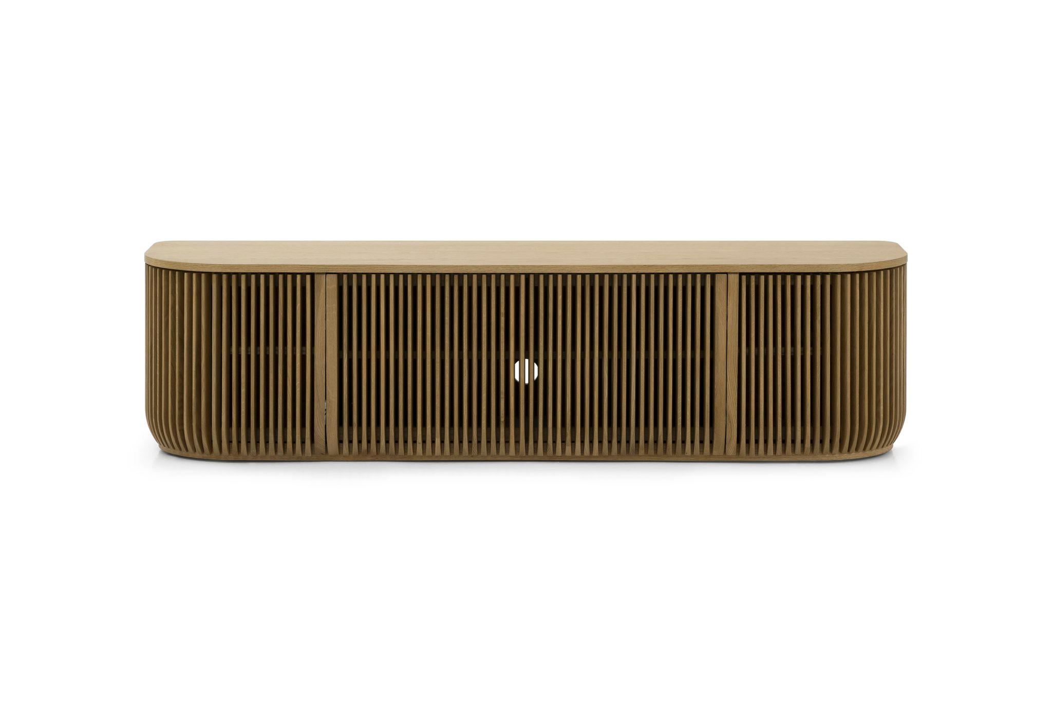 TV-MÖBEL Franz, Natur Massiveiche - Beige, Holz (45/45/175cm) - WOODEK