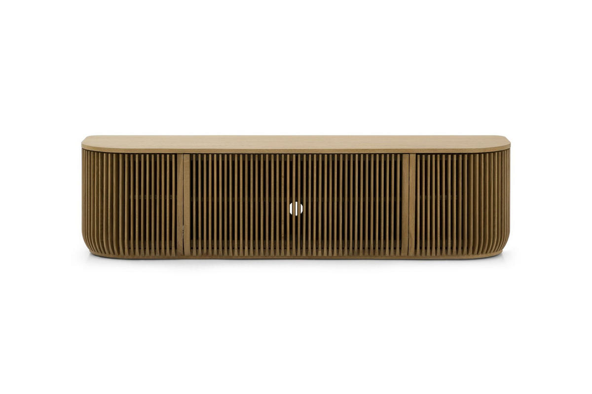 TV-MÖBEL Franz, Natur Massiveiche - Beige, Holz (45/45/175cm) - WOODEK