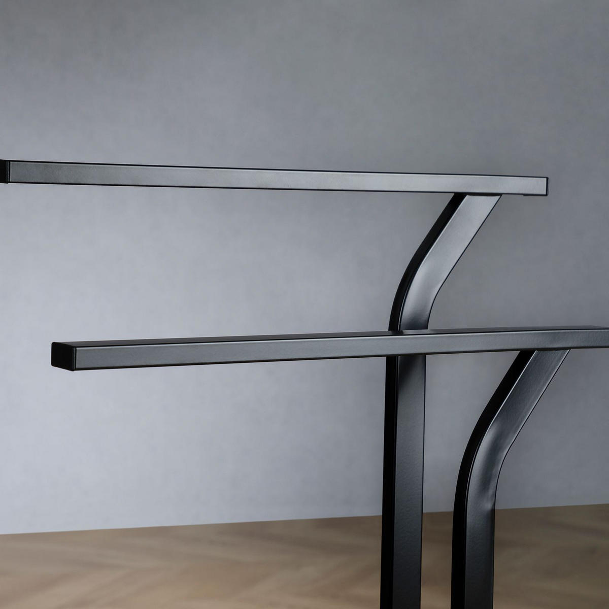 HANDTUCHHALTER LEVIO - Schwarz, Metall (40/84/20cm) - IDIMEX