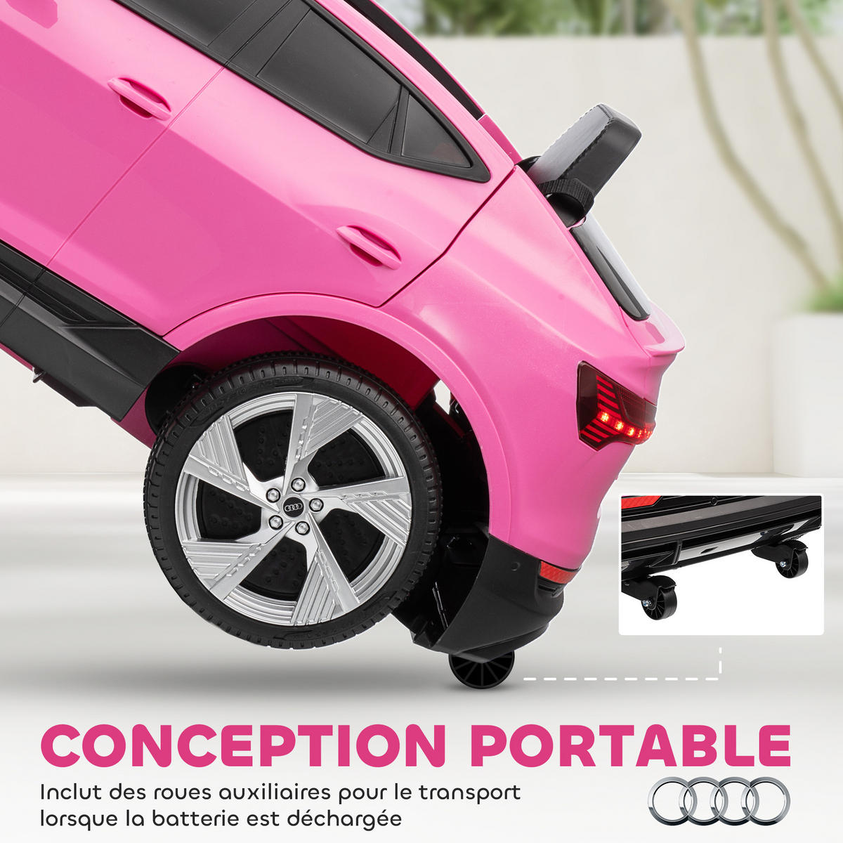 ELEKTRO-KINDERAUTO DE-13086 2,4G Fernbedienung Rosa - Pink, Kunststoff (108/60/47cm) - ComfortXL