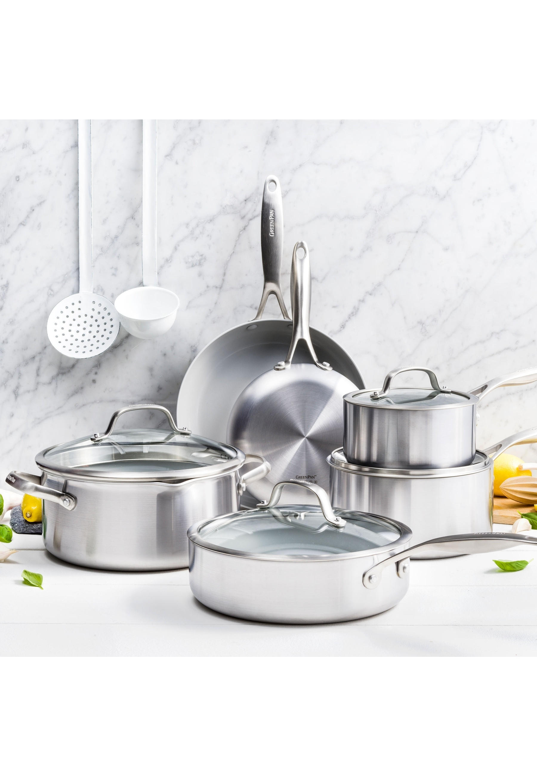 KOCHTOPF Venice Pro Evershine 3er Set - Silberfarben, Metall (24cm) - GreenPan