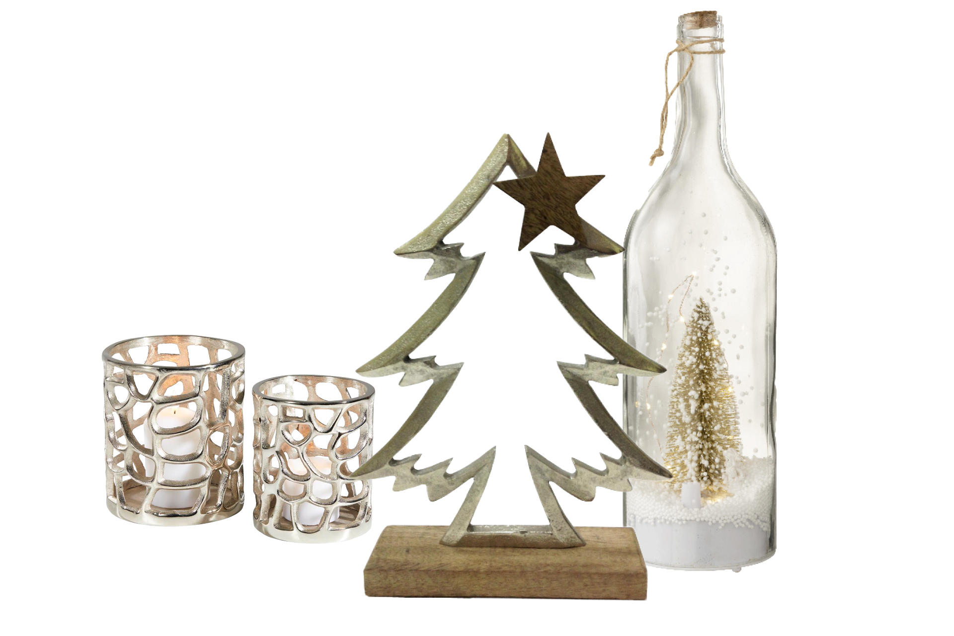 Weihnachtsdekoration in Gold