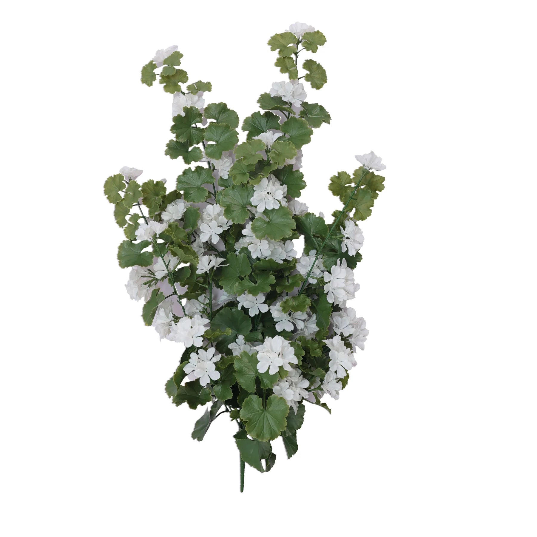 KUNSTPFLANZE Künstliche Hänge-Geranie - Sunny 88 cm weiß - Weiß, Kunststoff (88cm) - aplanta