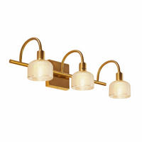 WANDLEUCHTE Gabriela, Frostweiß und Gold, 55cm - Goldfarben, Glas (23/18/55cm) - KOSILUM