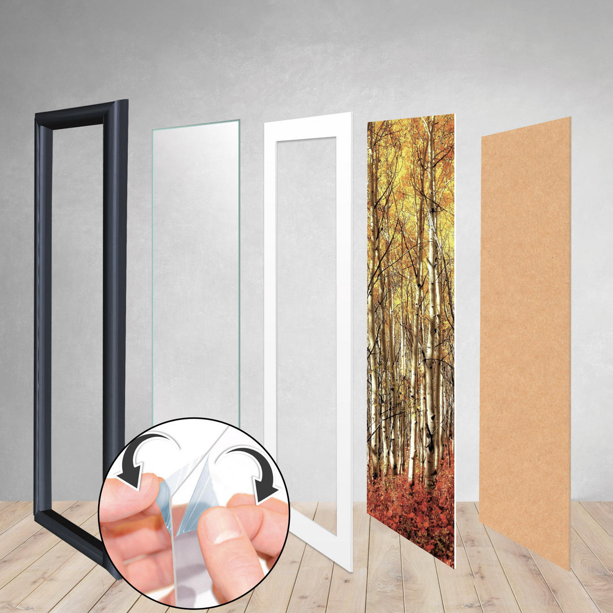 BILDERRAHMEN Sunlight Kunststoff Schwarz (12tlg) - Schwarz, Kunststoff (23/19/24cm) - BoMoe