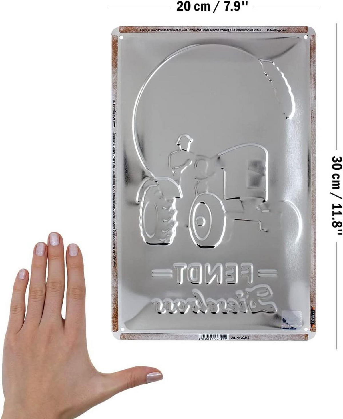 BLECHSCHILD 20/30 cm Fendt Dieselross - Multicolor, Metall (20/30/0.2cm) - Nostalgic-Art