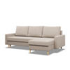 ECKSOFA Blank beige - Beige, Textil (223/140cm) - SIMKAM Furniture