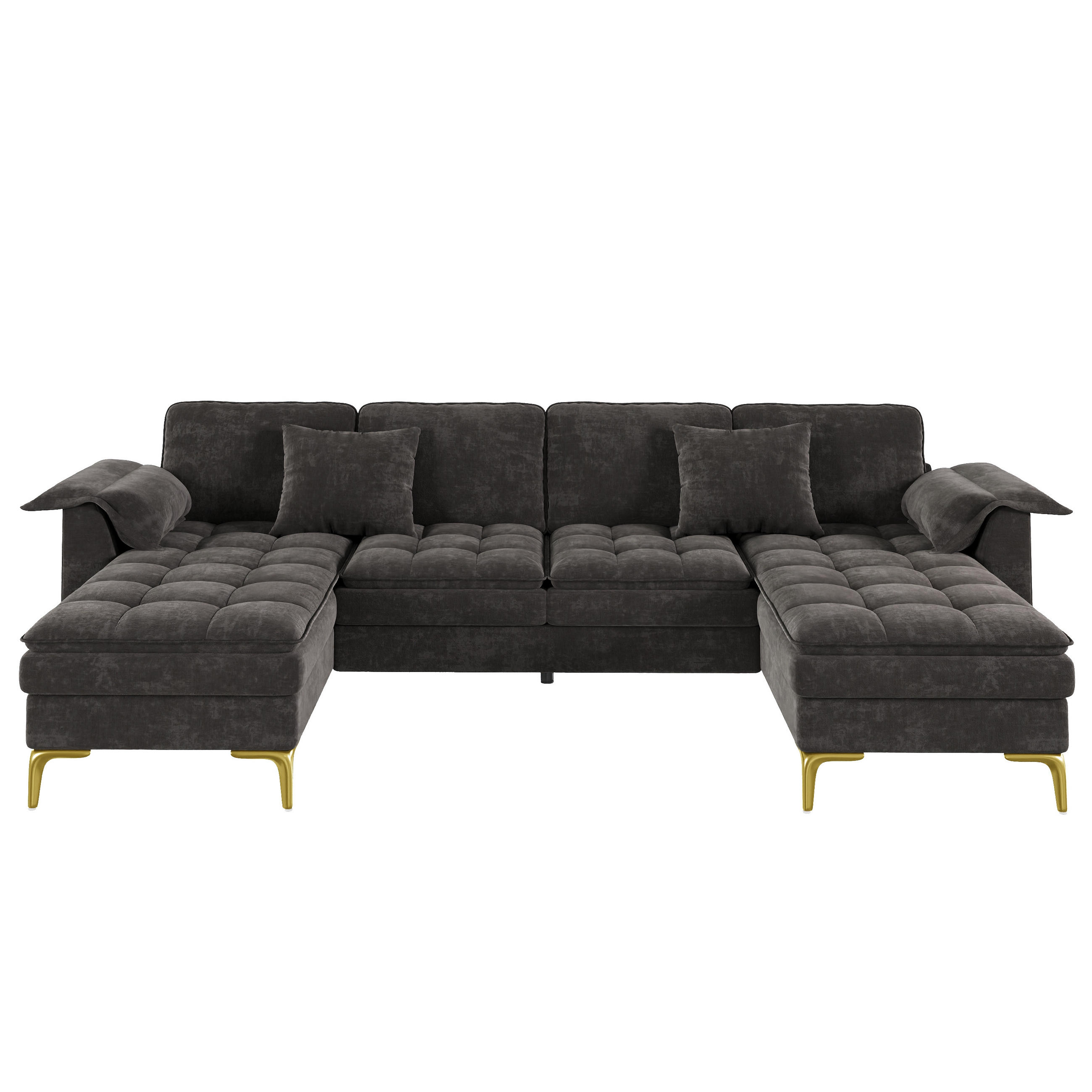 ComfortXL Wohnlandschaft Grau 262x86x134 cm