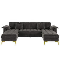 WOHNLANDSCHAFT DE-33295 Cloud-Optik mit 2 Chaiselongues Grau - Grau, Holzwerkstoff (262/86/134cm) - ComfortXL