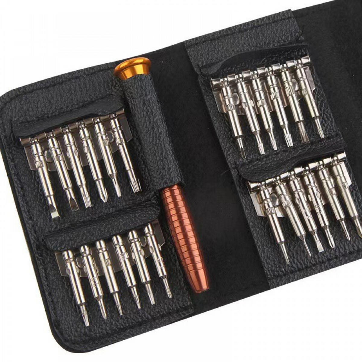 SCHRAUBENDREHER-SET-DIY,25-IN-1 Professionelles Präzisions-Magnetschraubendreher-Set - Silberfarben, Metall (10.6/6.2/2cm) - LIBRATON