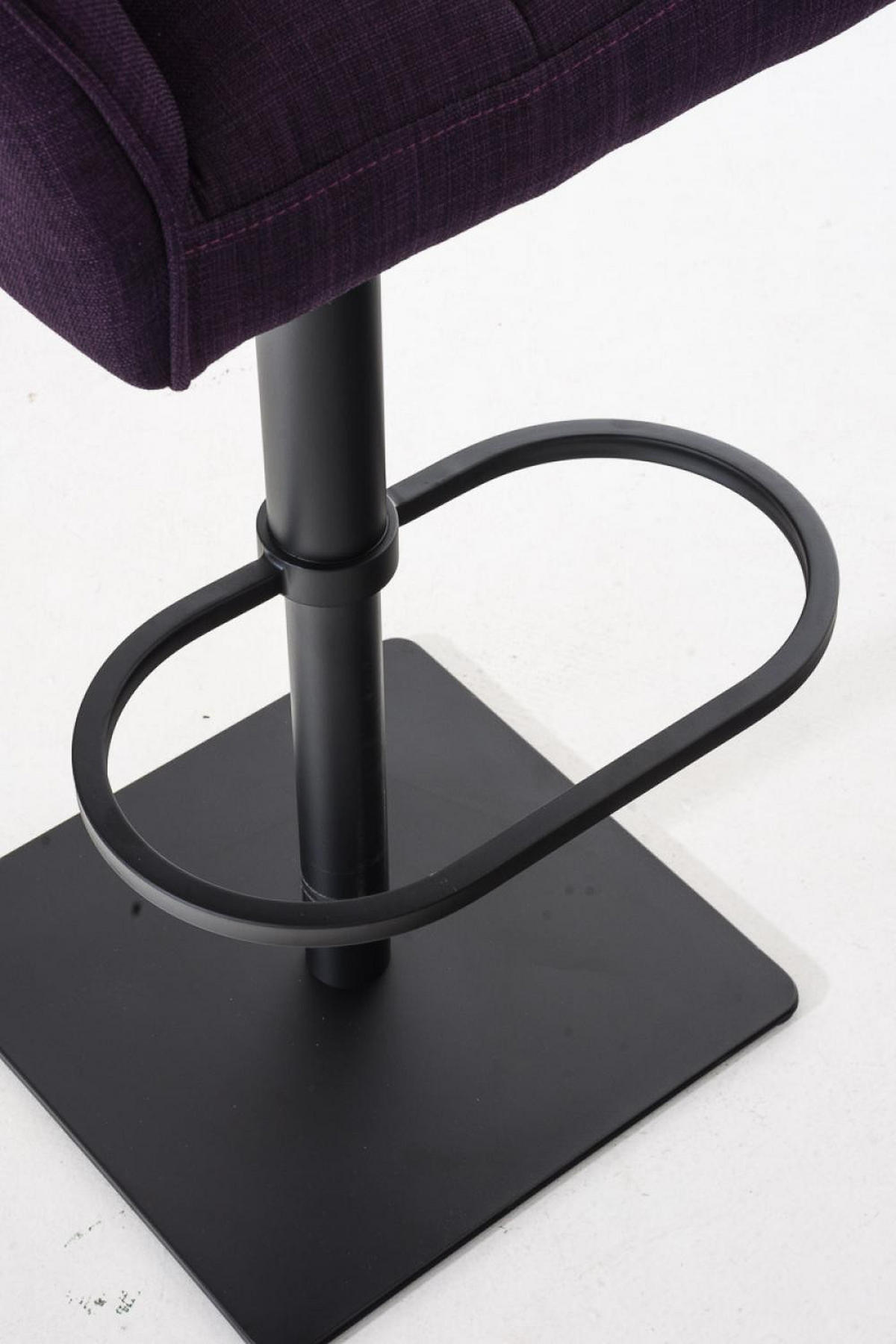 BARHOCKER Stoff Lila - Lila/Schwarz, Textil/Metall (64/88/45cm) - CLP