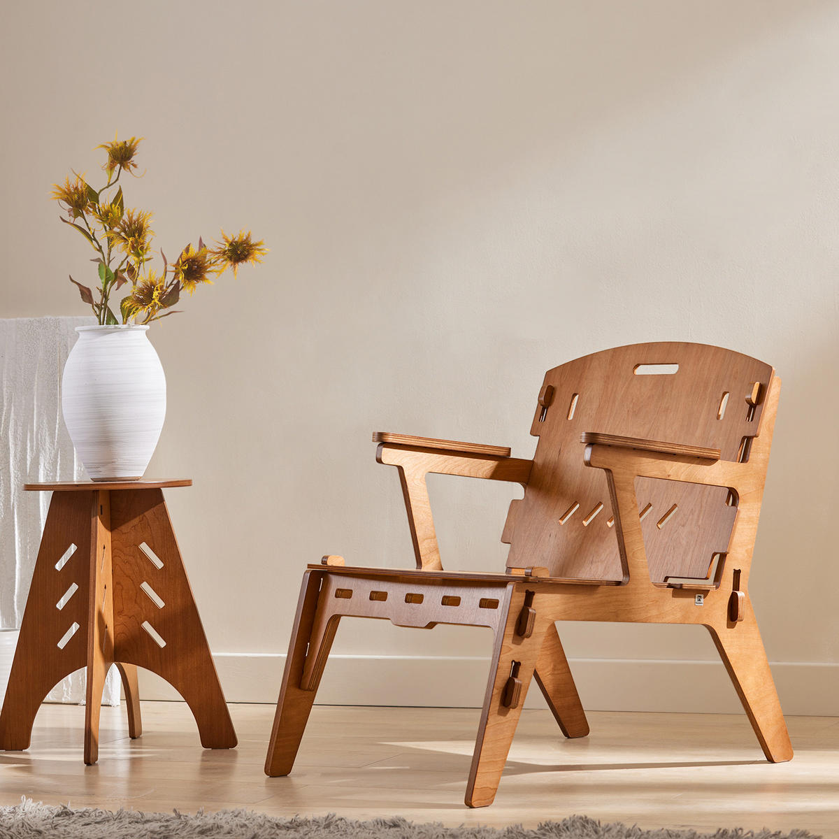 STUHL Braun - Braun, Holz (55/70/72cm) - SoBuy