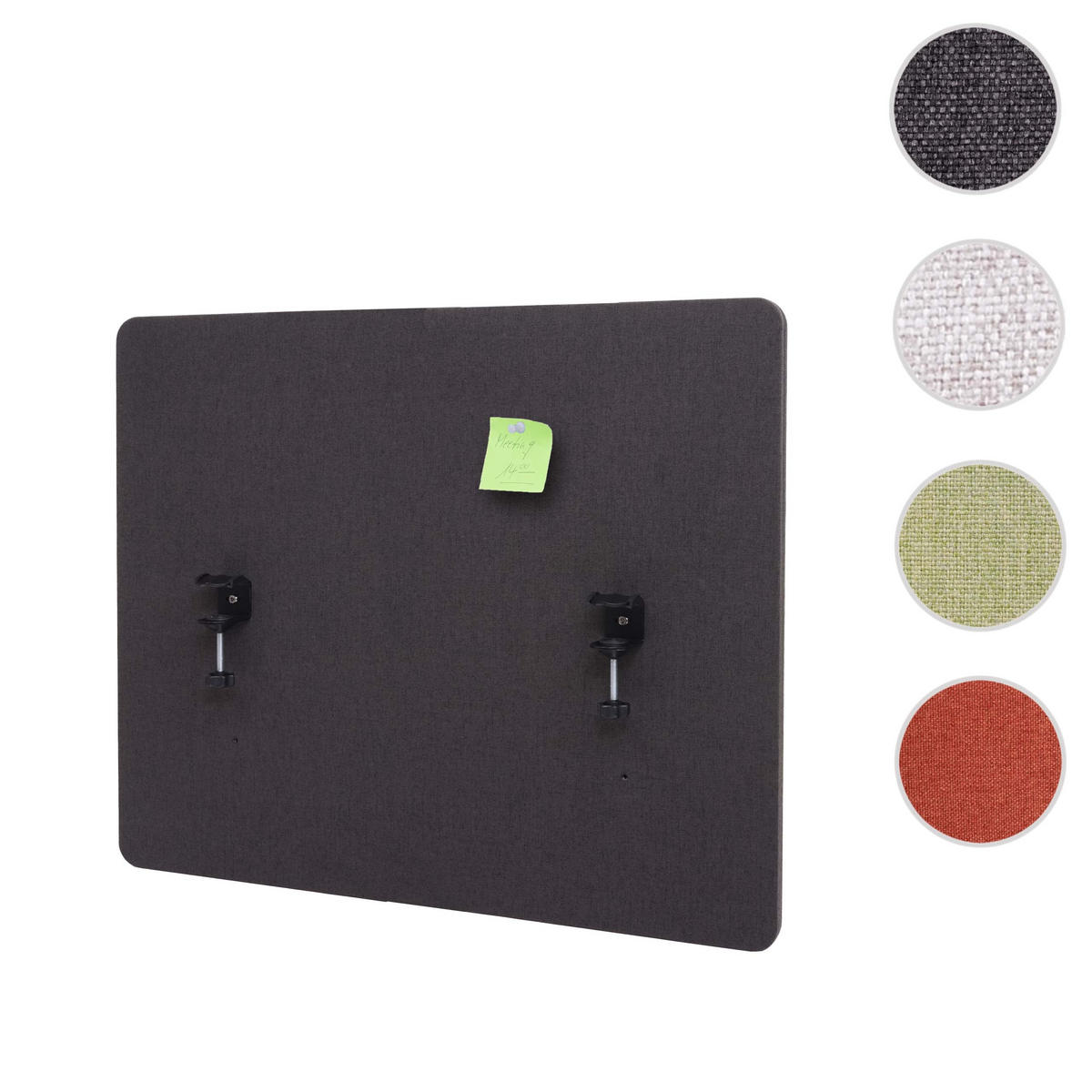 AKUSTIK-TISCHTRENNWAND Braun - Braun, Textil (75/60/2cm) - MCW