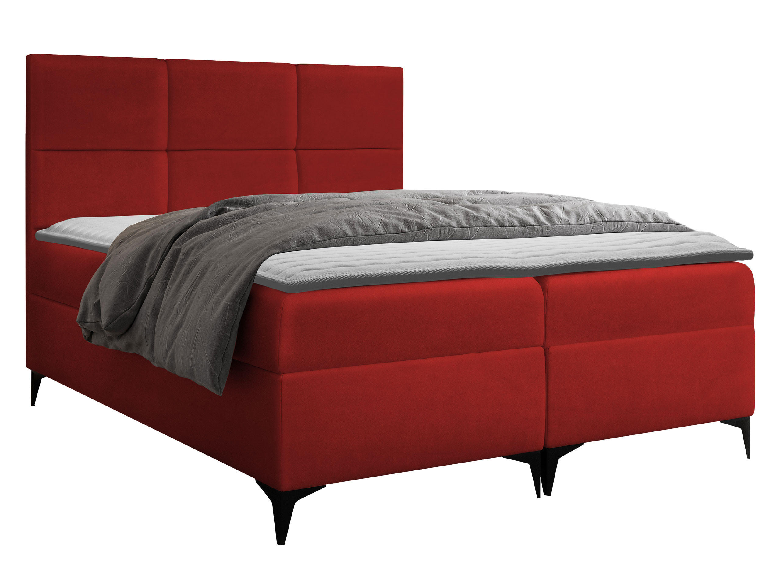 BOXBETT Fava - Rot, Holz/Textil (180/200cm) - MIRJAN24