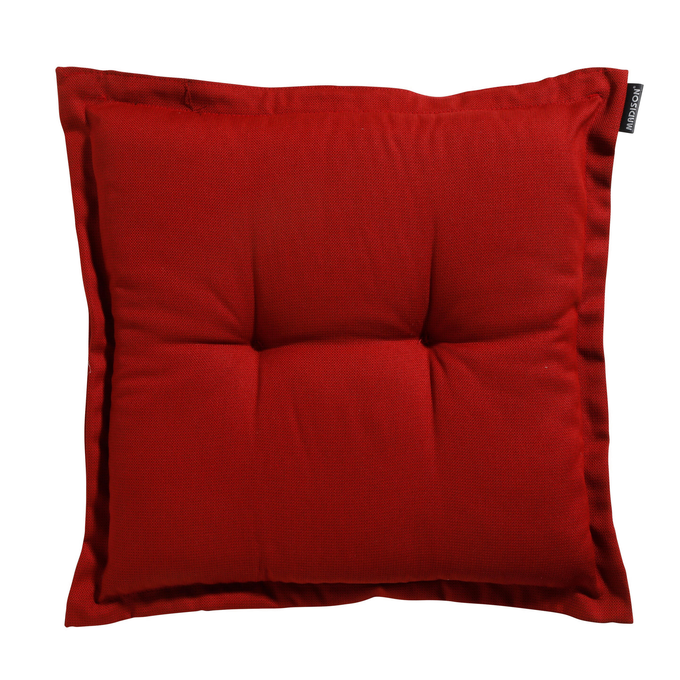 SITZKISSEN Rippe 50/50 cm 4er-Set - Rot, Textil (50/5/50cm) - Madison