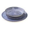 GESCHIRR-SET Stripes blau 18-tlg 27/19/20cm Porzellan - Blau, Keramik (19/20/27cm) - Mondex