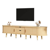 TV-LOWBOARD aus MDF 170x40x42 cm Helles Walnussholz mit 2 Schubladen und Schiebetüren - Alteiche, Holzwerkstoff (175/42/40cm) - IVMEU