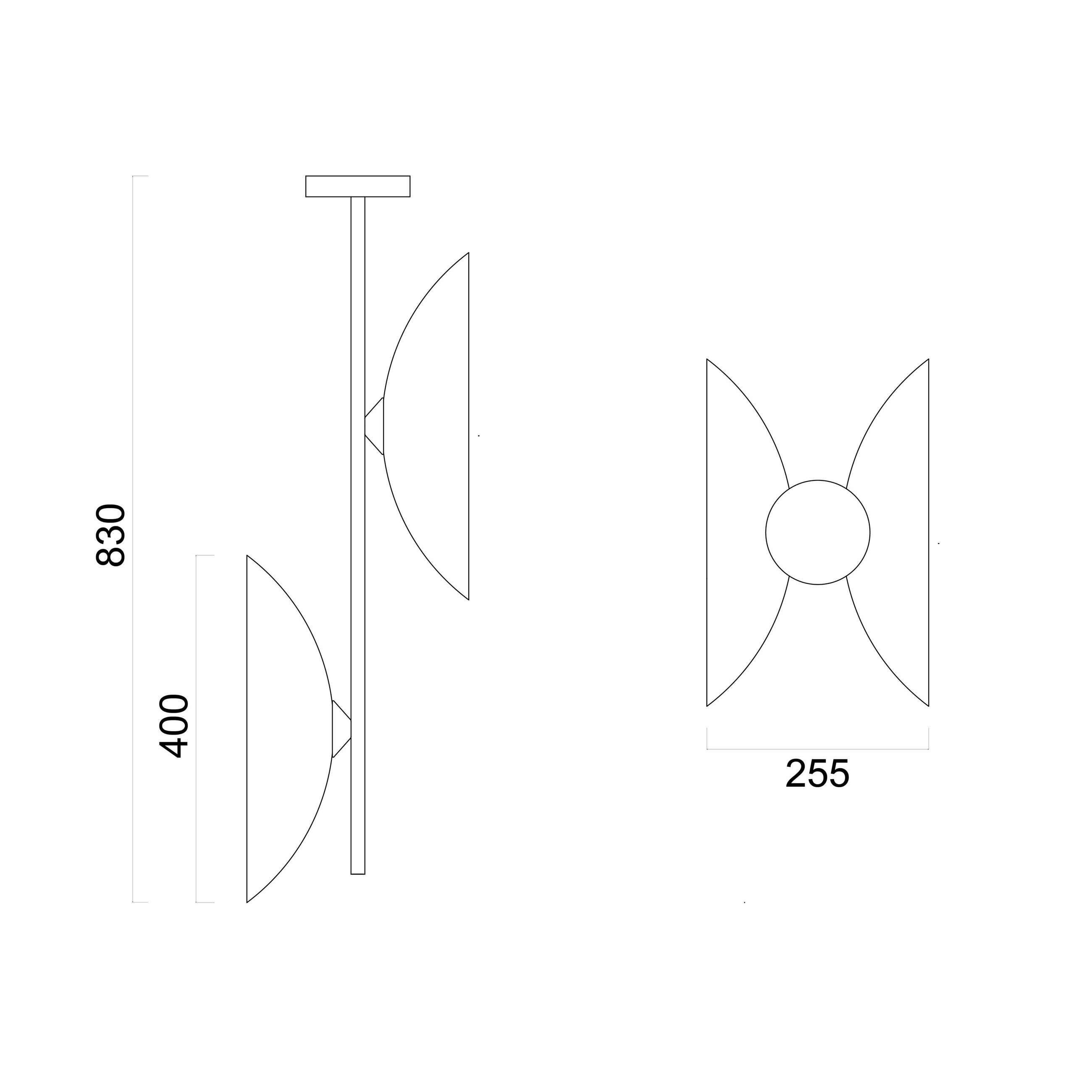 Thumbnail - Lumicom Deckenleuchte, Weiß, Metall, Oval,Oval, 40x83x40 cm, Lampen & Leuchten, Innenbeleuchtung, Deckenleuchten