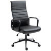 DREHSTUHL Lederlook schwarz/schwarz - Schwarz, Textil/Metall (58/105/66cm) - CLP