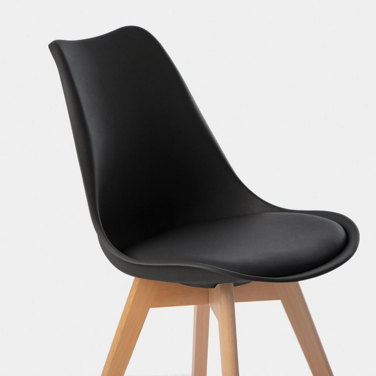 ESSZIMMERSTUHL Kler Schwarz 48 cm x 82 cm 4er-Set - Schwarz, Kunststoff (48/82/57cm)