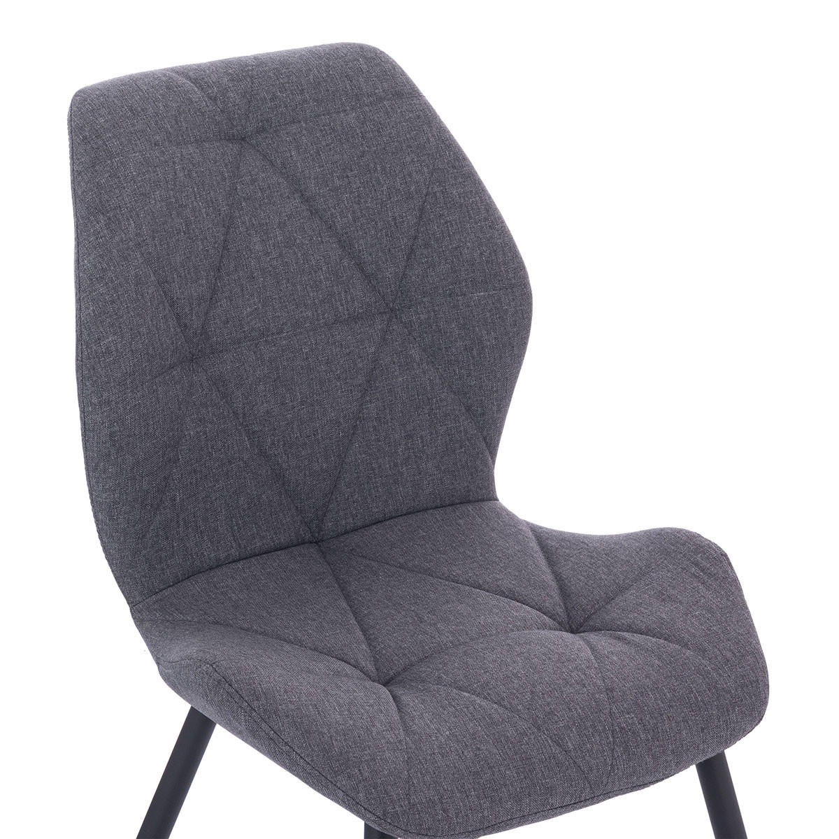 ESSZIMMERSTUHL JAMIE 2er Set Stoff Dunkelgrau - Anthrazit/Schwarz, Textil (47/84/48cm) - SVITA