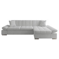ECKSOFA Malwi, Seite: Rechts - Edelstahlfarben, Holz/Textil (278/161cm) - MIRJAN24