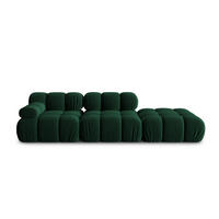 MODULARES-SOFA rechts Bellis aus Samt flaschengrün 4 Sitzplätze - Grün, Textil (94/63/282cm) - Micadoni