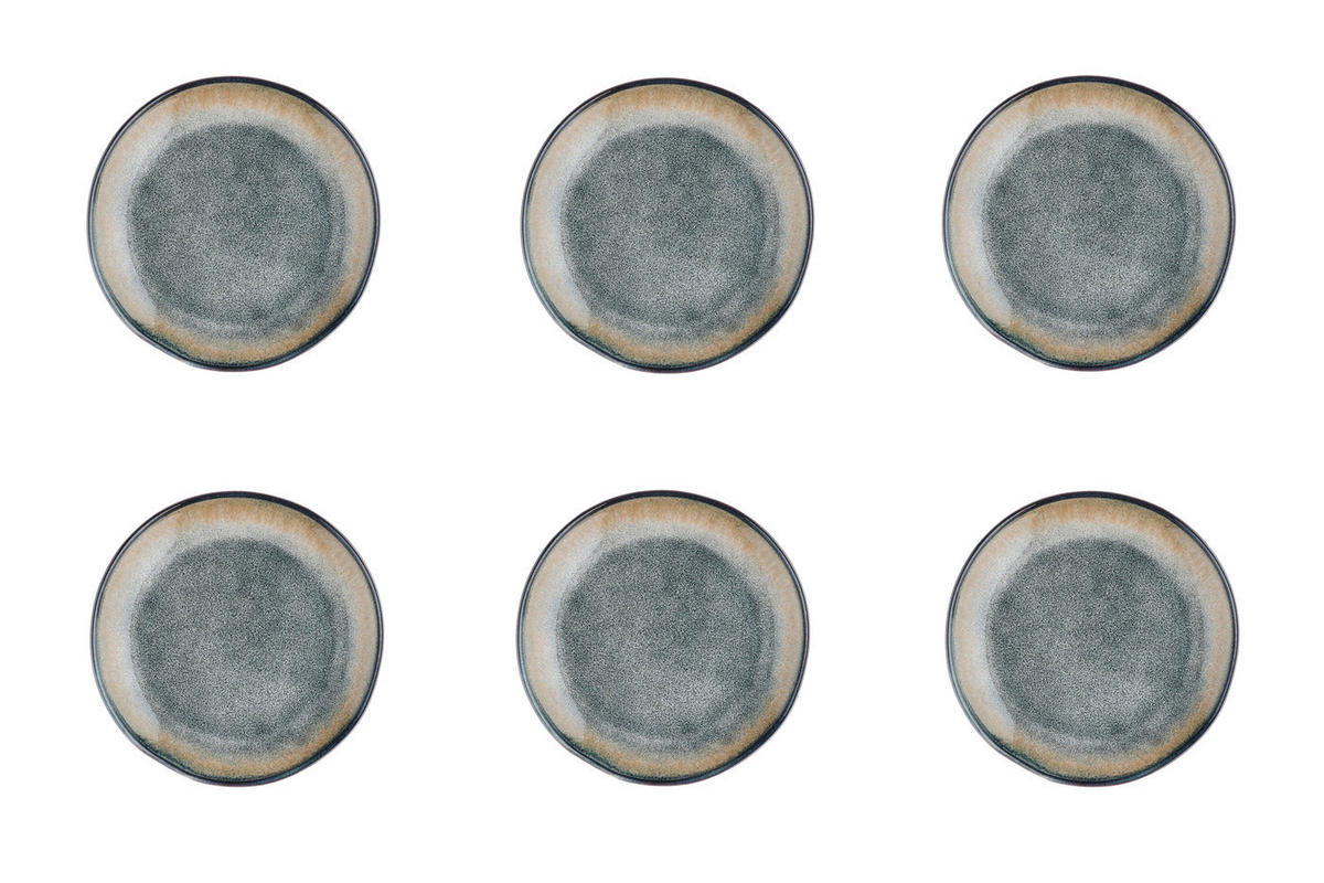 TELLER Genesis Ø20,5cm - 6er-Set - Erde - Grau, Keramik (20.5cm) - Björn
