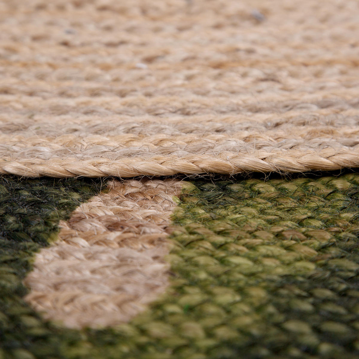 TEPPICH geflochten Incik 140/140 cm - Beige, Naturmaterialien (140/140cm) - Beliani
