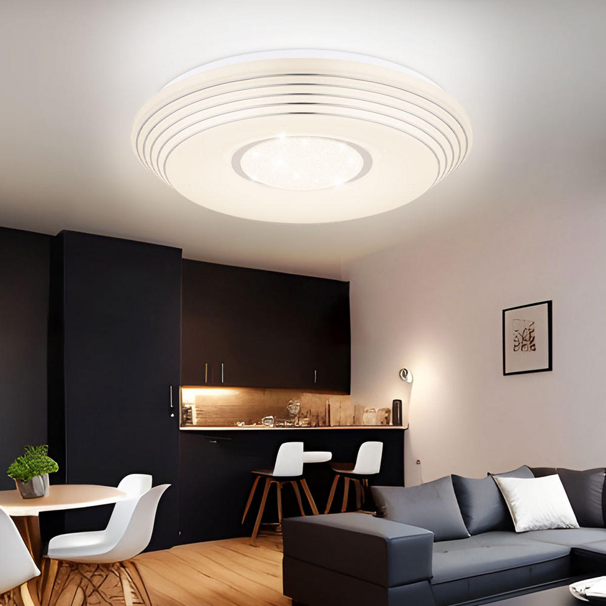 LED DECKENLEUCHTE PILLO Weiß Metall Acryl - Weiß, Metall (50/50/8.5cm)