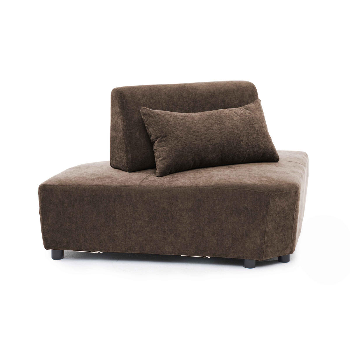 ECKSESSEL, Schokolade - Braun, Textil (170/82/117cm) - Oviala