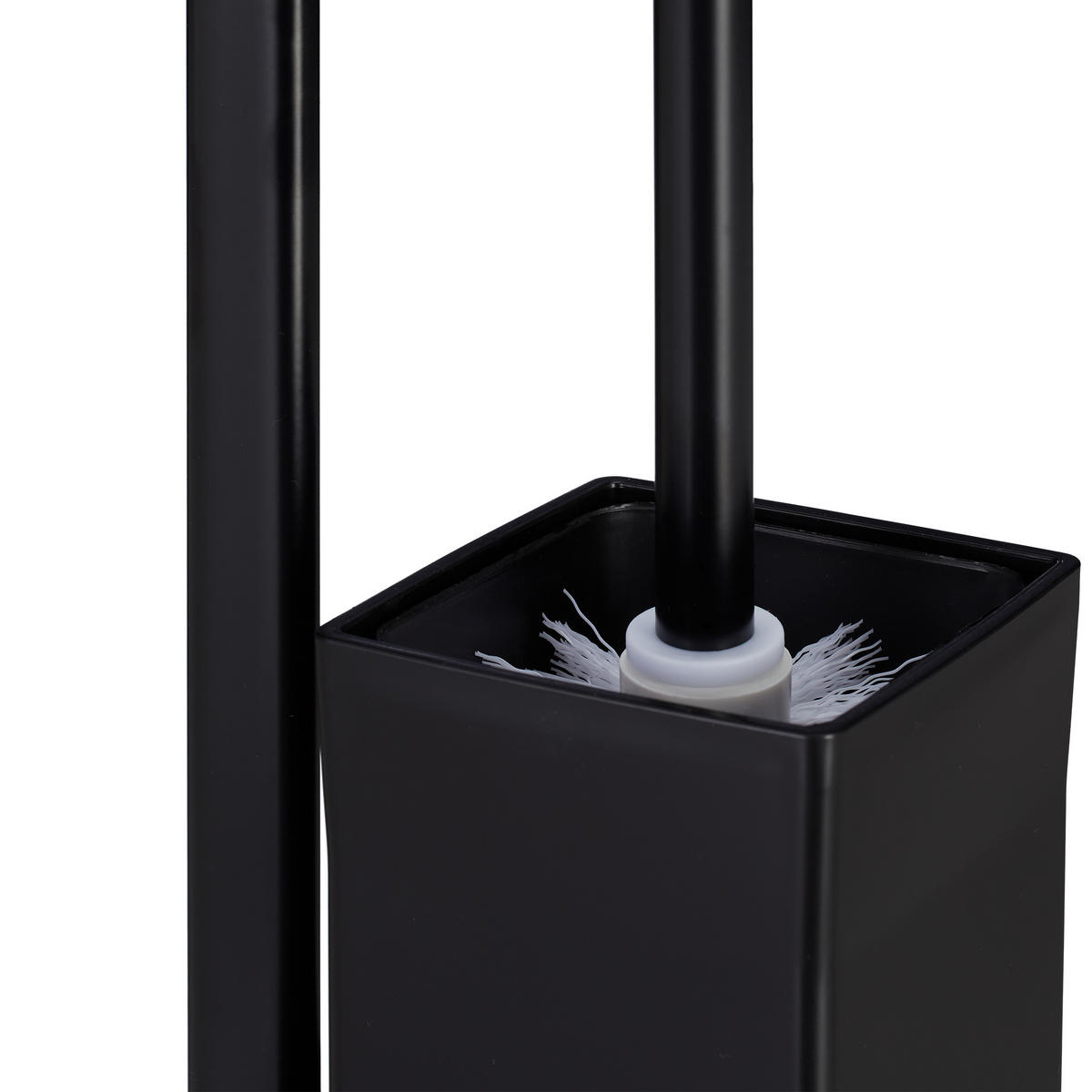 WC Garnitur - Schwarz, Metall (25/72/20cm) - Relaxdays