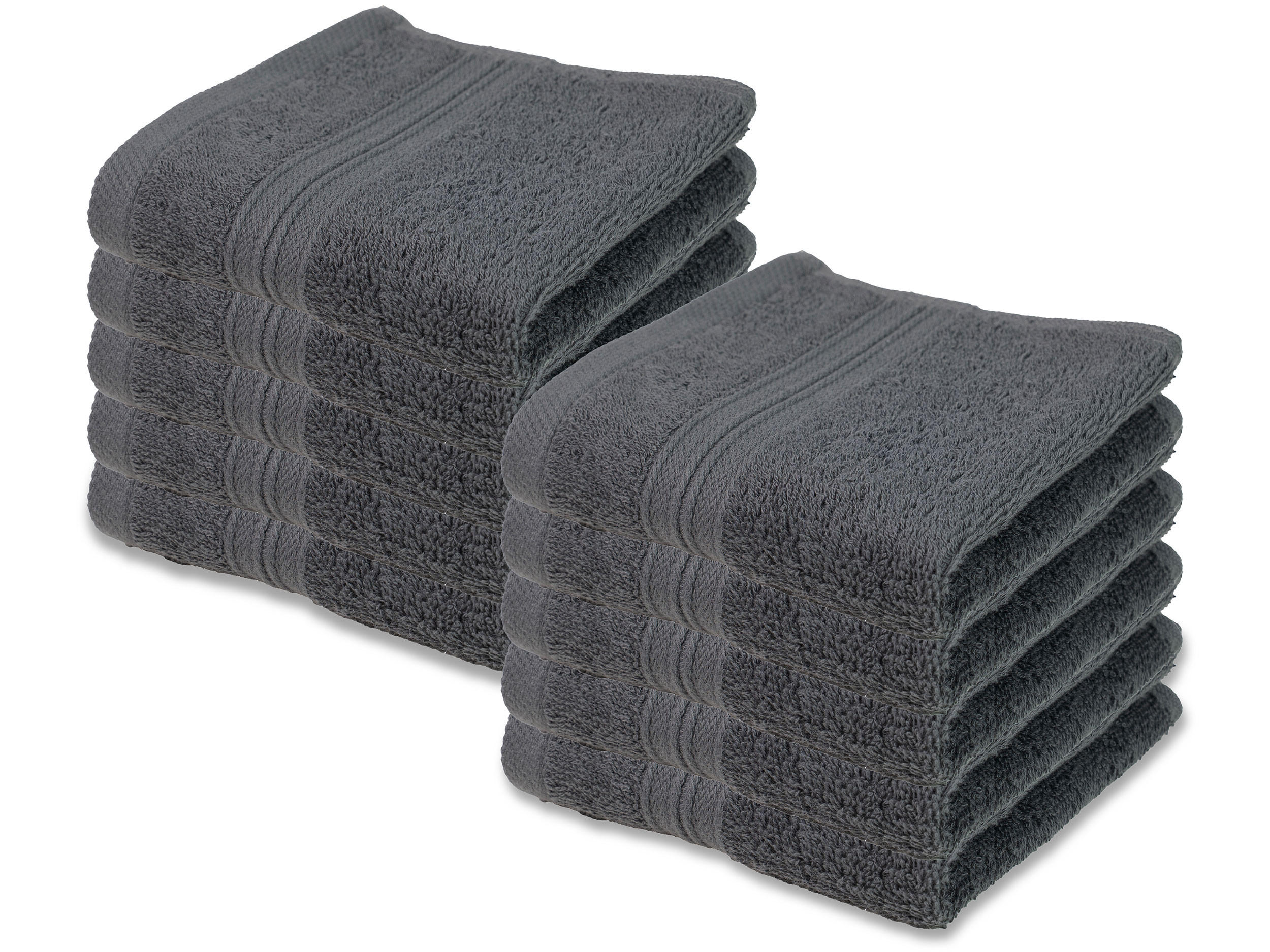 SEIFTÜCHER, 10er-Set, 30x30 cm, 100% Baumwolle - Anthrazit, Textil (30/30cm) - Zollner