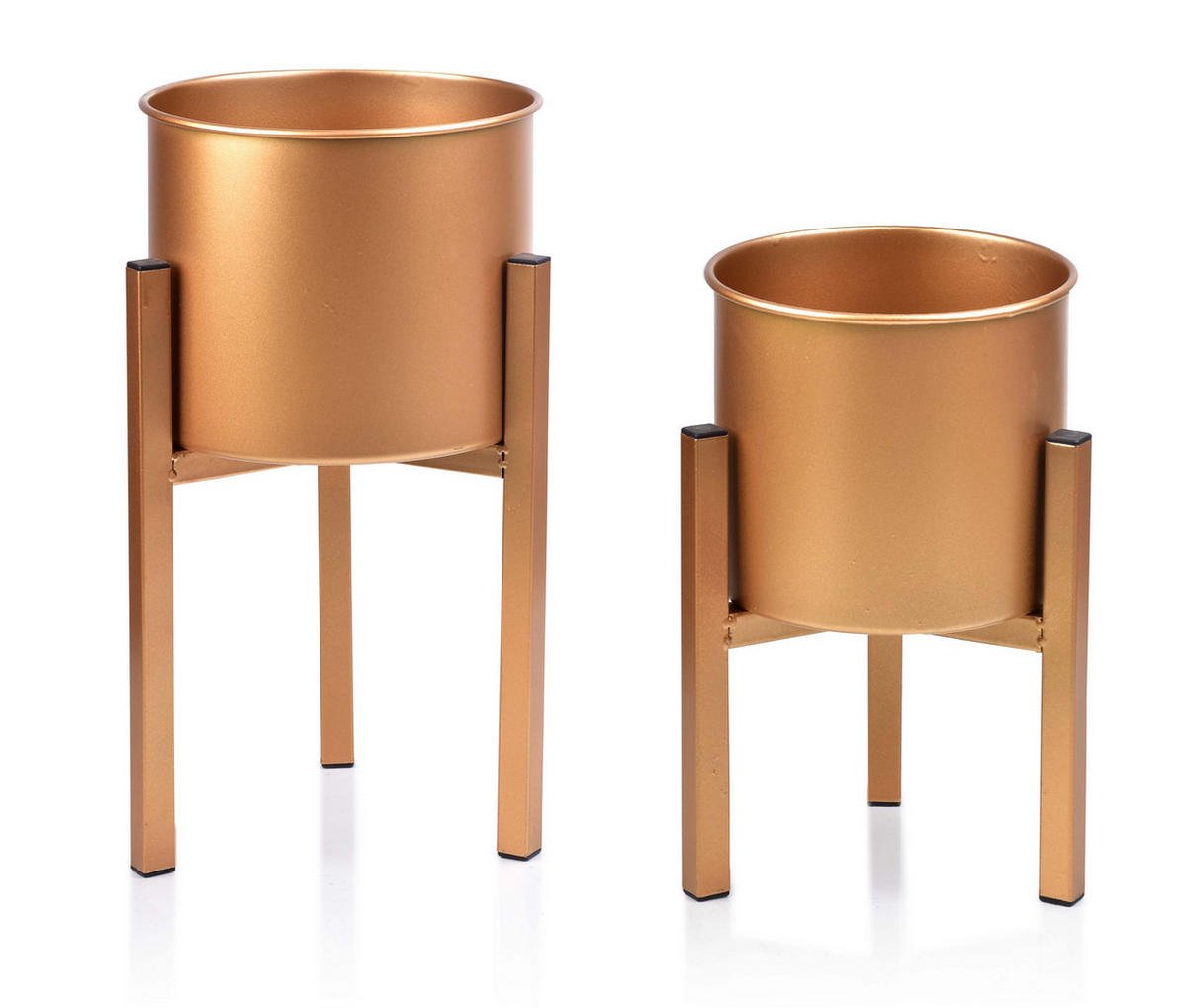 BLUMENTÖPFEN Swen Gold 24/24 cm Metall - Goldfarben, Metall (24cm) - Mondex